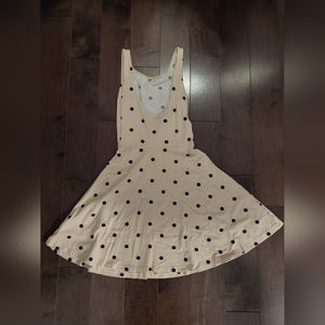 Polka Dot Beige/Baby Pink Print Dress